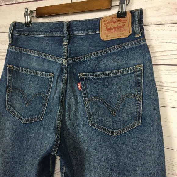 Levis Mens 569 Loose Straight Denim Shorts 30 Blue Jean - Picture 3 of 8